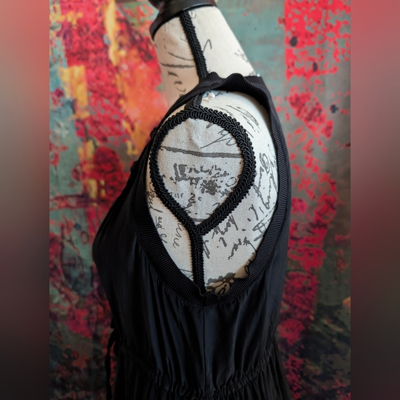 Black Lannah Tie Waist Silk Dress - Picture 11 of 13